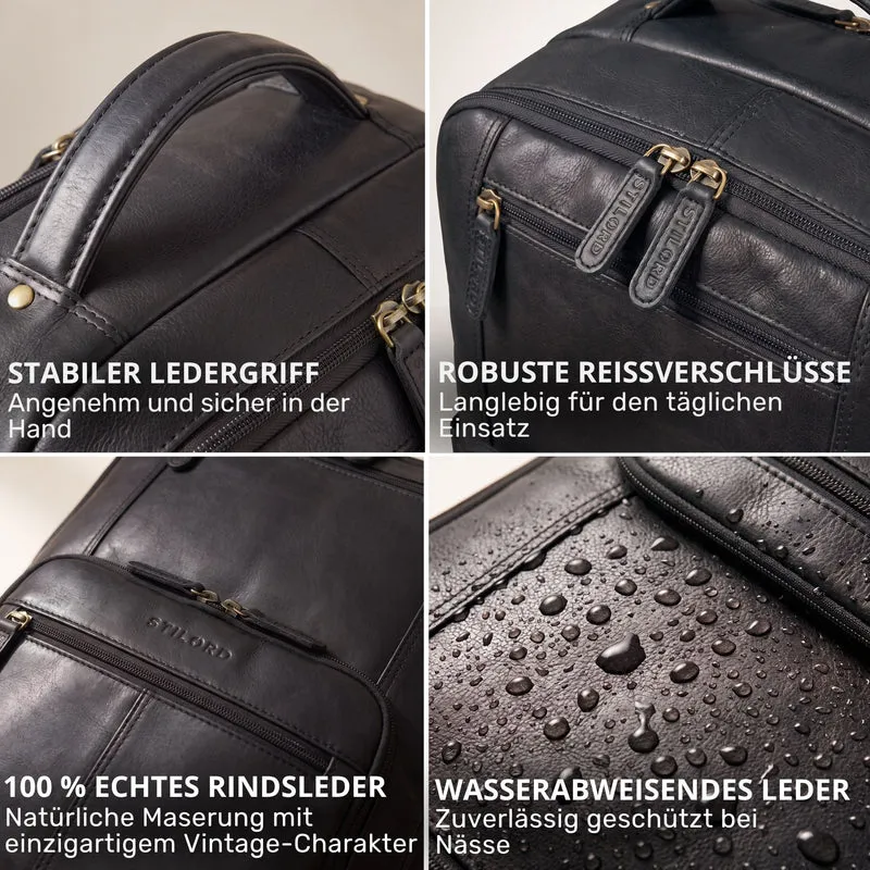 "Laurenz" Rucksack Herren Leder XL 15,6-17,3 Zoll mit Tabletfach
