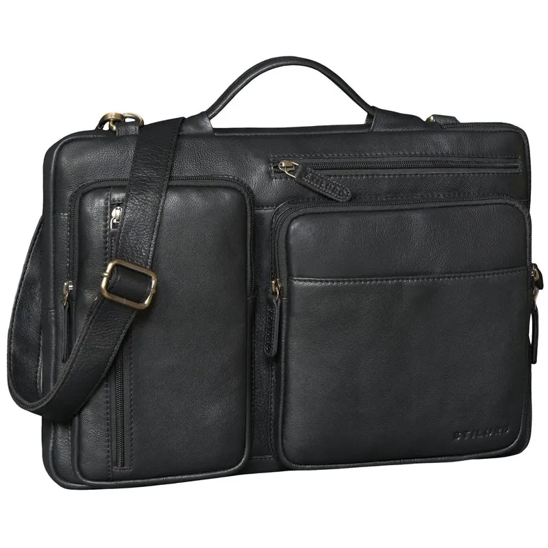 "Torsten" Laptoptasche Herren Leder Sleeve 15,6-17 Zoll