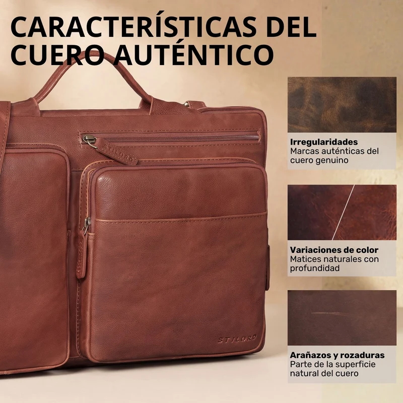 "Torsten" Laptoptasche Herren Leder Sleeve 15,6-17 Zoll