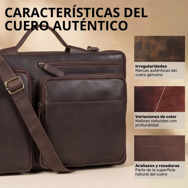 "Torsten" Laptoptasche Herren Leder Sleeve 15,6-17 Zoll