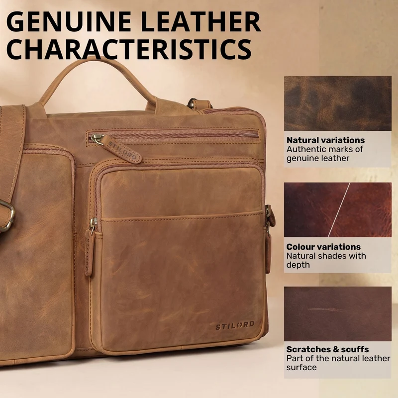 "Torsten" Laptoptasche Herren Leder Sleeve 15,6-17 Zoll
