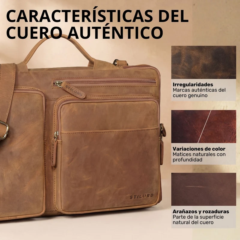 "Torsten" Laptoptasche Herren Leder Sleeve 15,6-17 Zoll