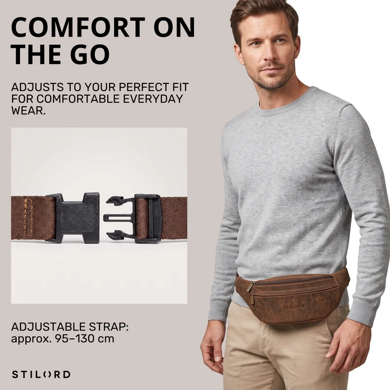 "Esteban" Gürteltasche Leder Herren & Damen