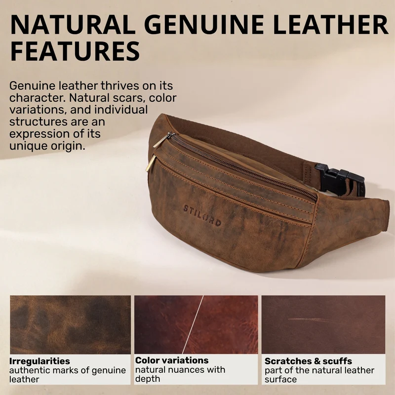 "Esteban" Gürteltasche Leder Herren & Damen
