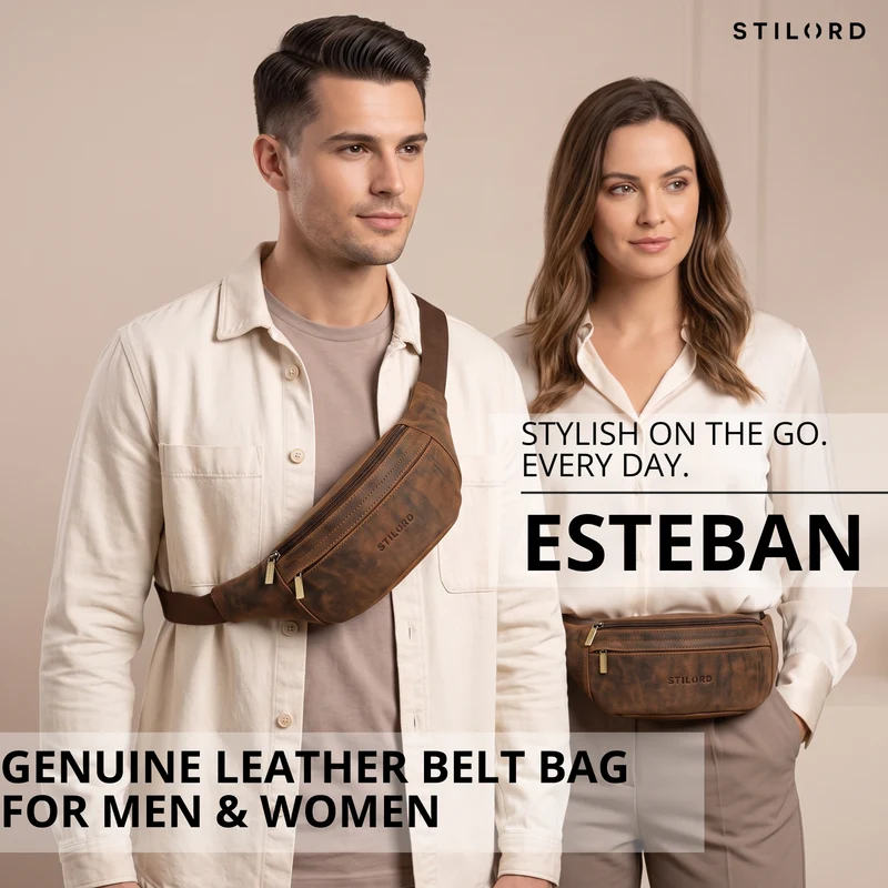 "Esteban" Gürteltasche Leder Herren & Damen