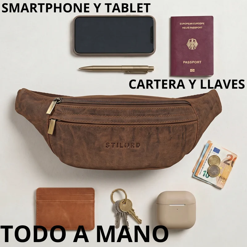"Esteban" Gürteltasche Leder Herren & Damen