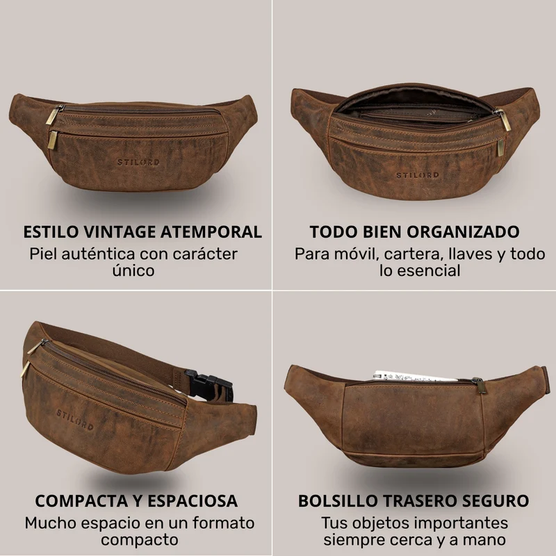 "Esteban" Gürteltasche Leder Herren & Damen