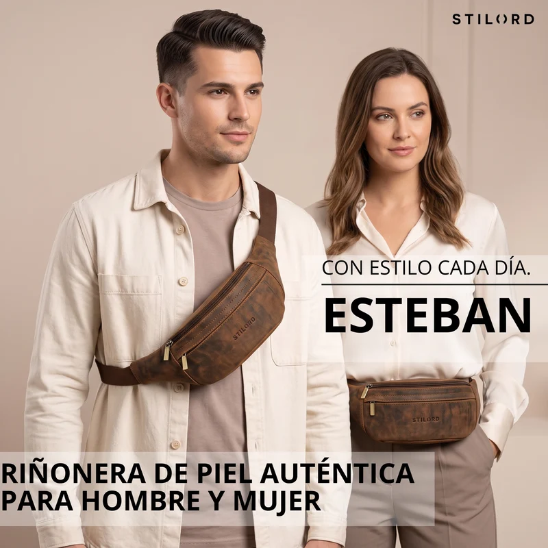"Esteban" Gürteltasche Leder Herren & Damen