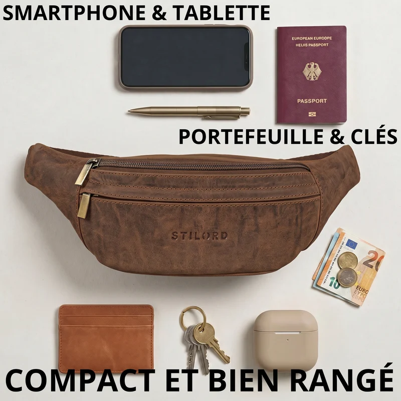 "Esteban" Gürteltasche Leder Herren & Damen