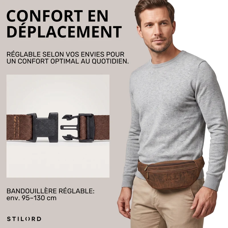 "Esteban" Gürteltasche Leder Herren & Damen