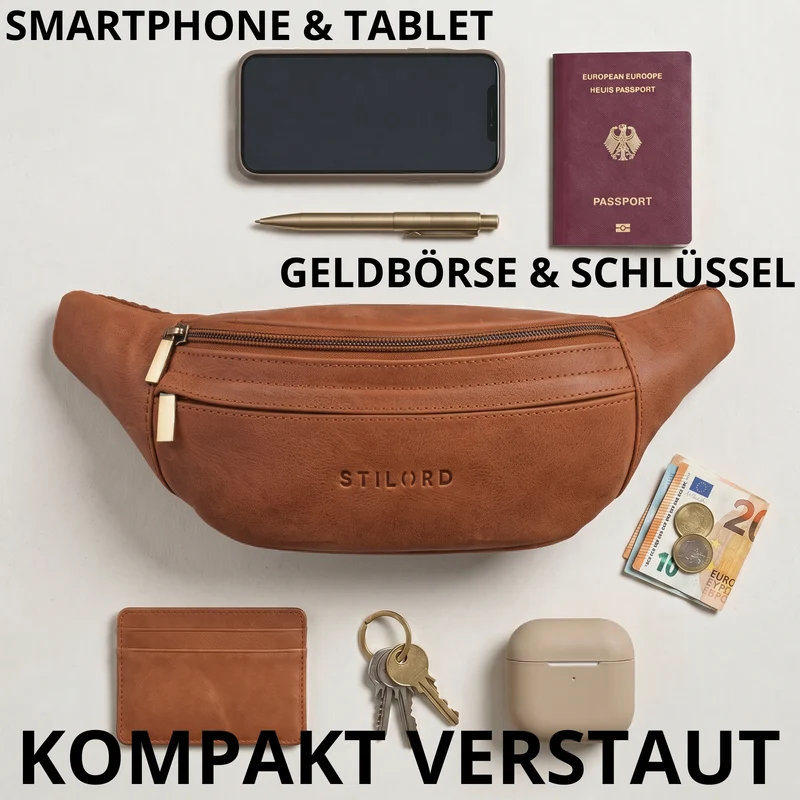 "Esteban" Gürteltasche Leder Herren & Damen