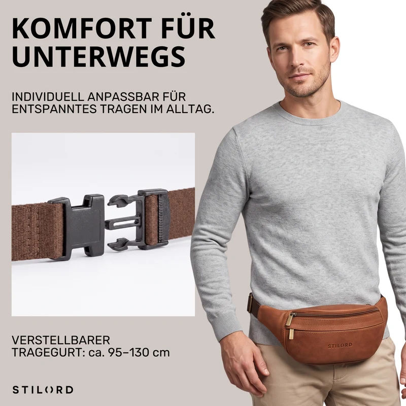 "Esteban" Gürteltasche Leder Herren & Damen