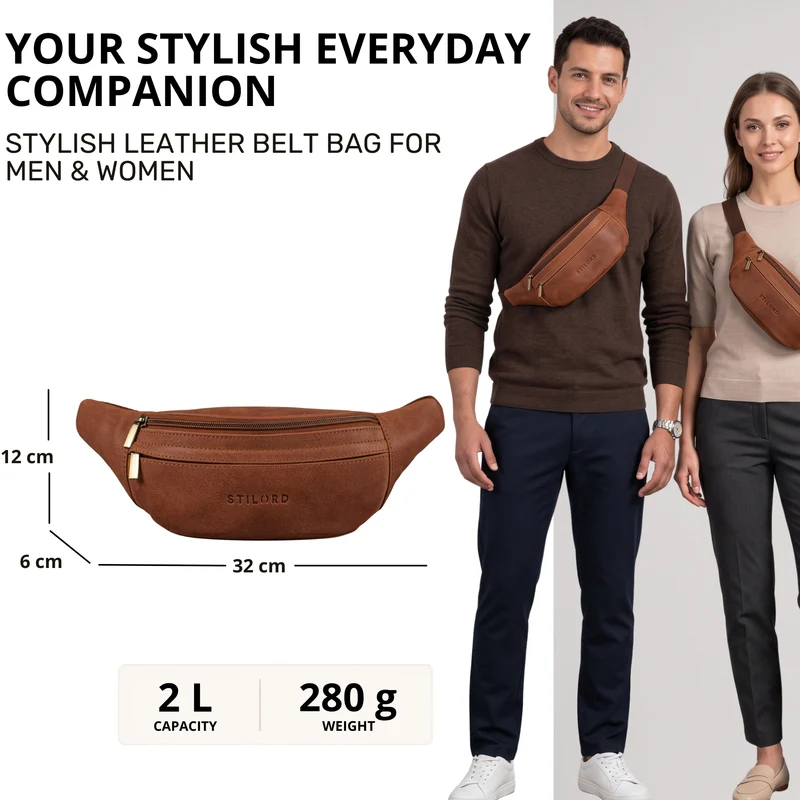 "Esteban" Gürteltasche Leder Herren & Damen