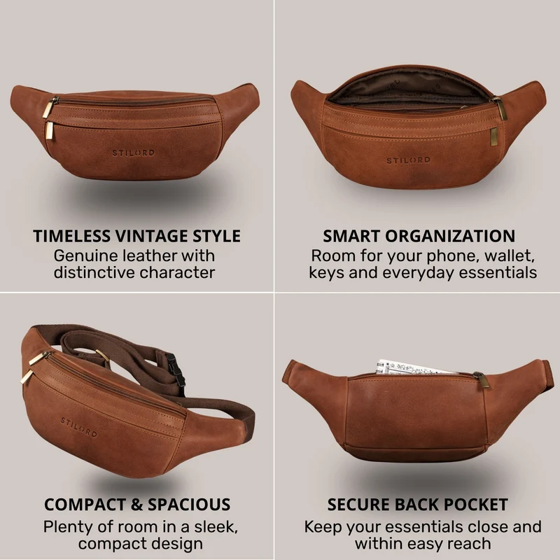 "Esteban" Gürteltasche Leder Herren & Damen