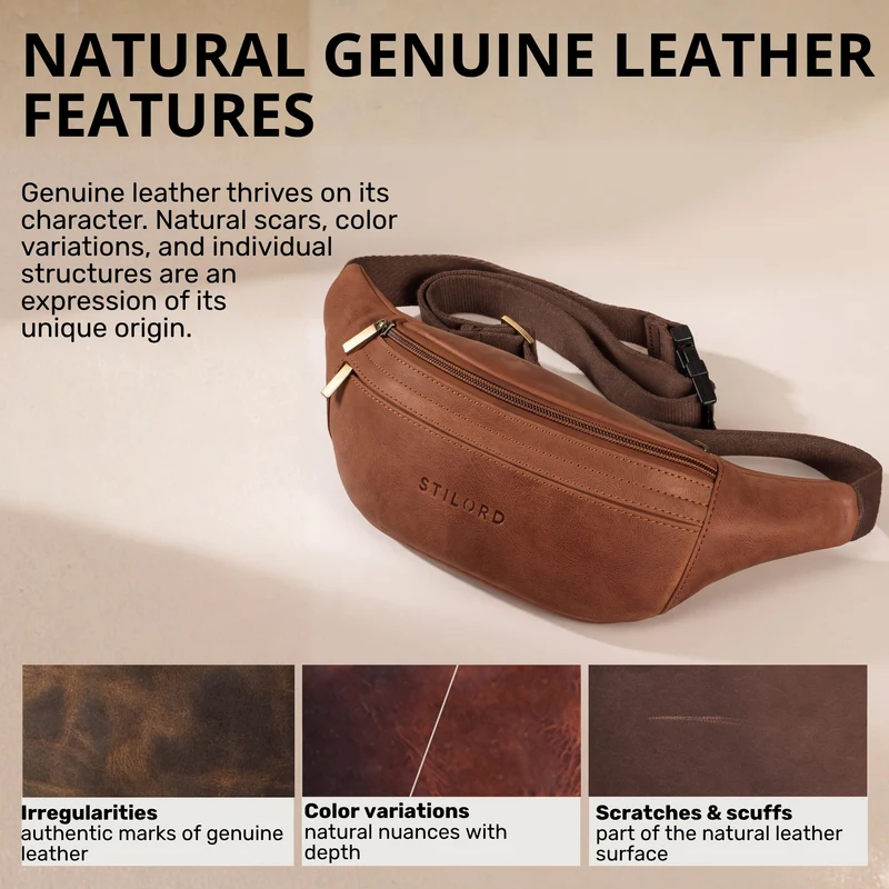 "Esteban" Gürteltasche Leder Herren & Damen