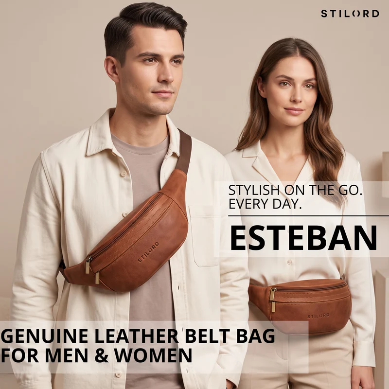 "Esteban" Gürteltasche Leder Herren & Damen
