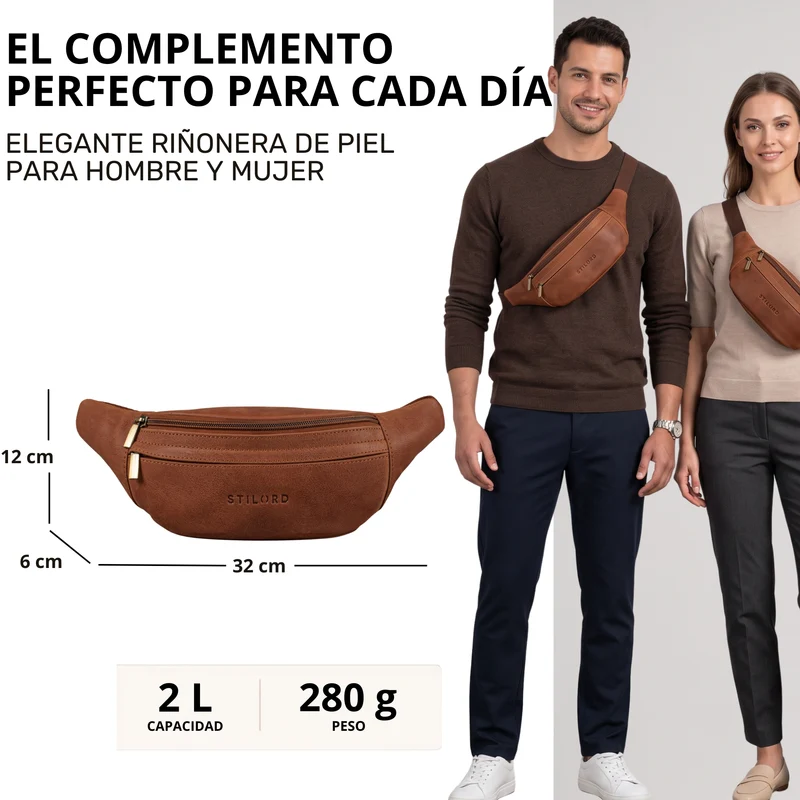 "Esteban" Gürteltasche Leder Herren & Damen