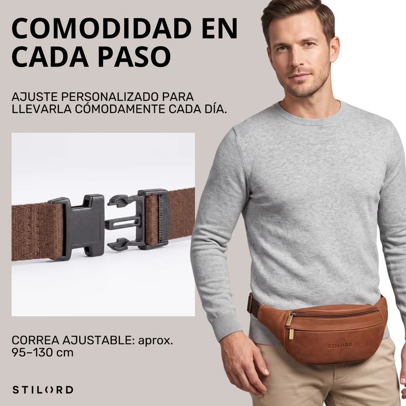 "Esteban" Gürteltasche Leder Herren & Damen