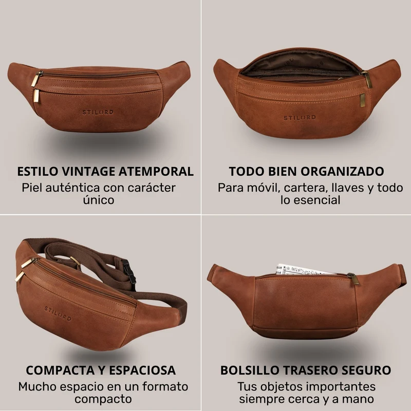"Esteban" Gürteltasche Leder Herren & Damen