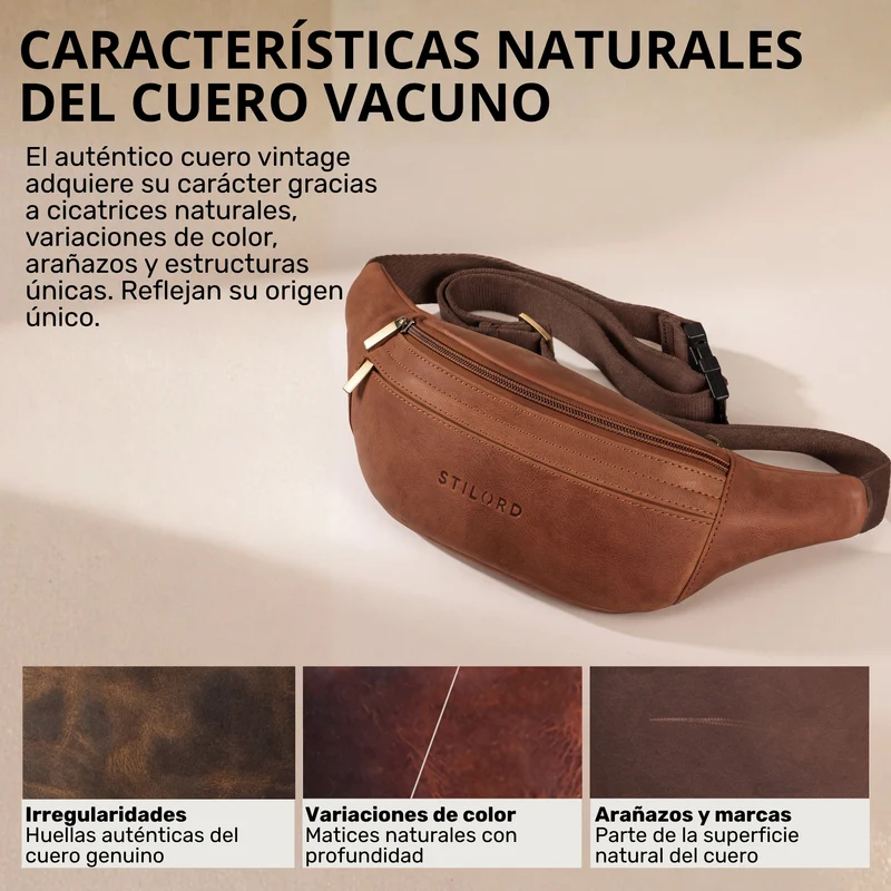 "Esteban" Gürteltasche Leder Herren & Damen
