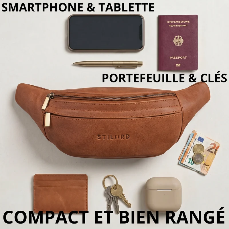 "Esteban" Gürteltasche Leder Herren & Damen
