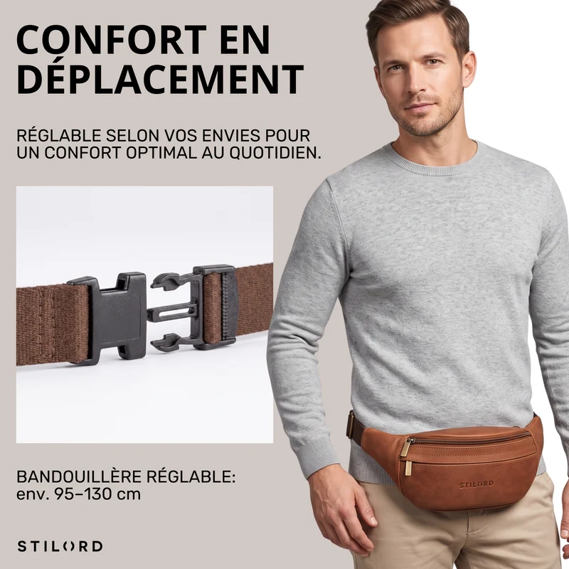 "Esteban" Gürteltasche Leder Herren & Damen