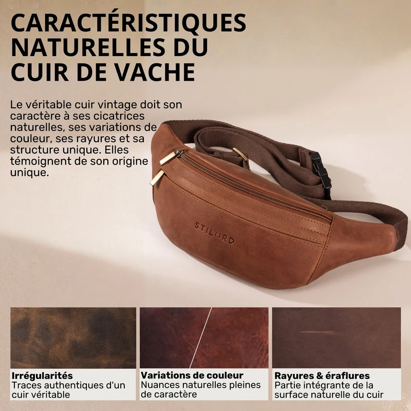 "Esteban" Gürteltasche Leder Herren & Damen
