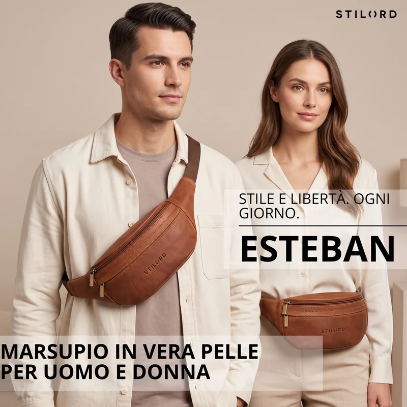 "Esteban" Gürteltasche Leder Herren & Damen