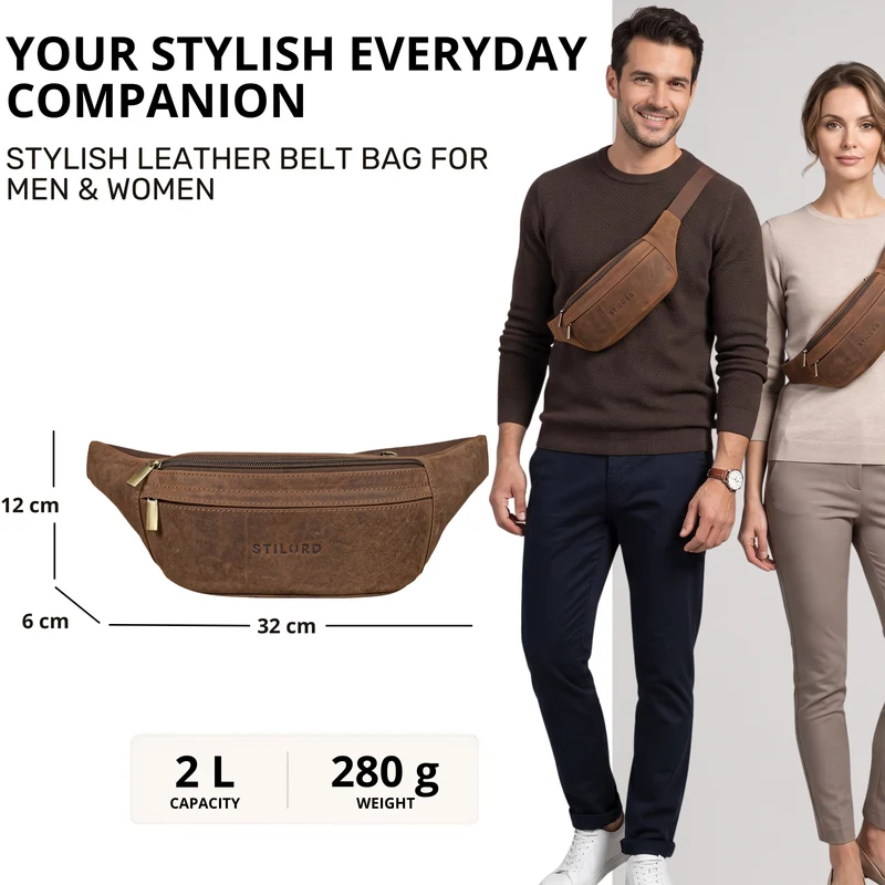 "Esteban" Gürteltasche Leder Herren & Damen