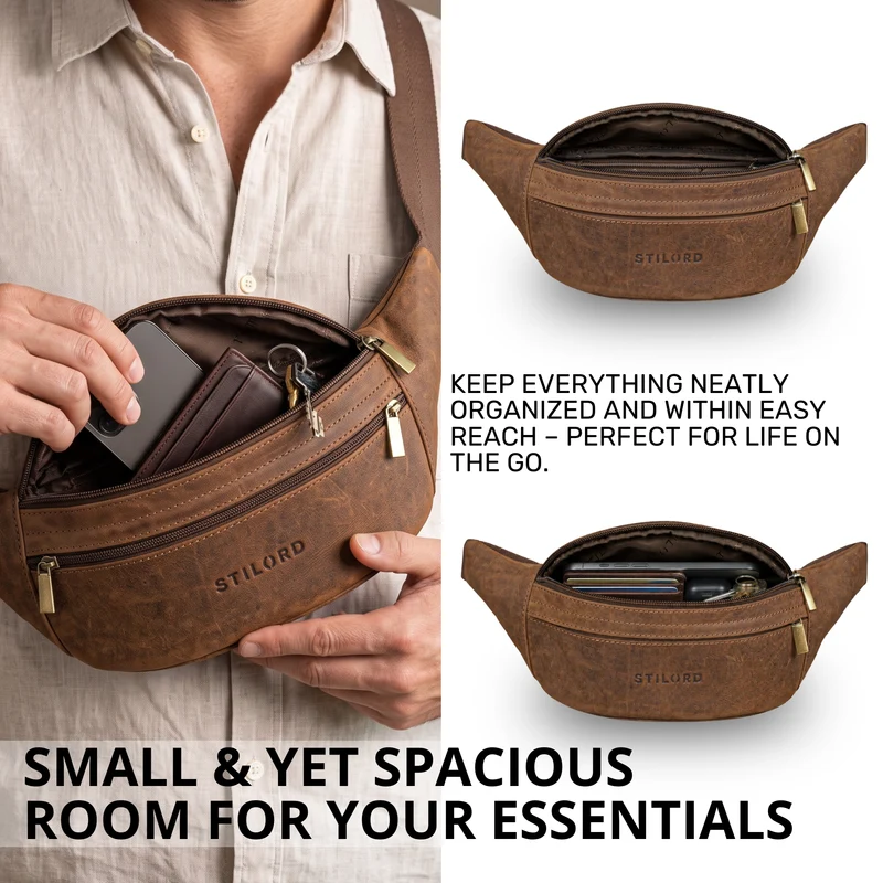 "Esteban" Gürteltasche Leder Herren & Damen
