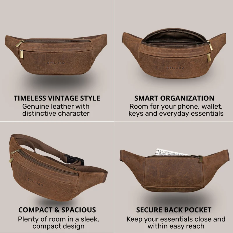 "Esteban" Gürteltasche Leder Herren & Damen