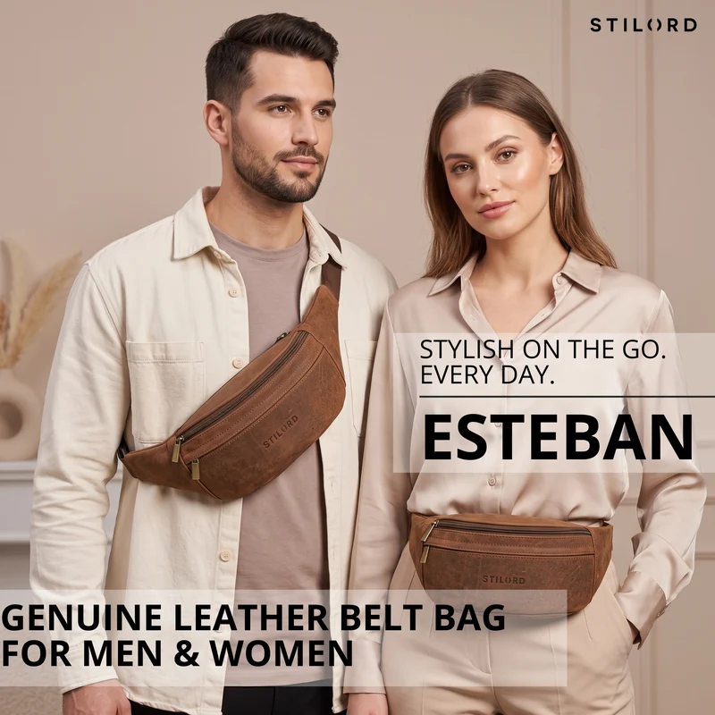 "Esteban" Gürteltasche Leder Herren & Damen