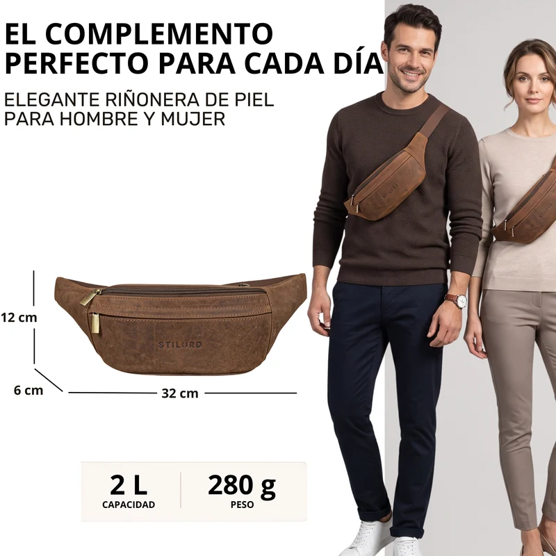 "Esteban" Gürteltasche Leder Herren & Damen