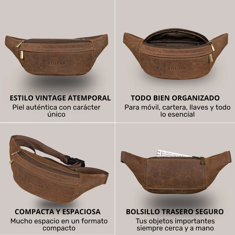 "Esteban" Gürteltasche Leder Herren & Damen