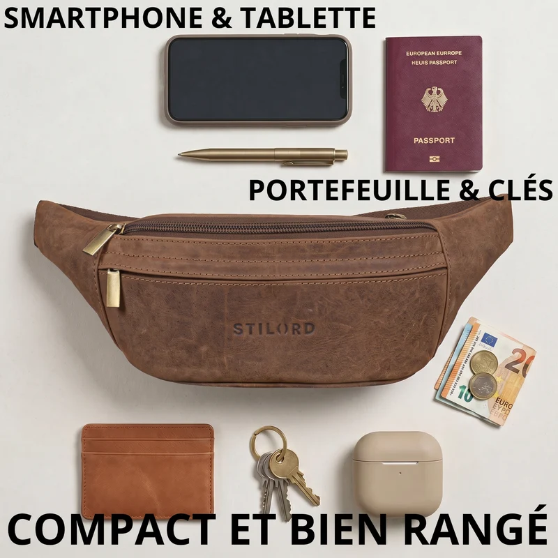 "Esteban" Gürteltasche Leder Herren & Damen