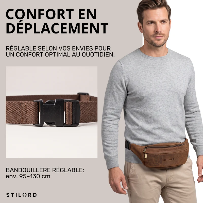 "Esteban" Gürteltasche Leder Herren & Damen