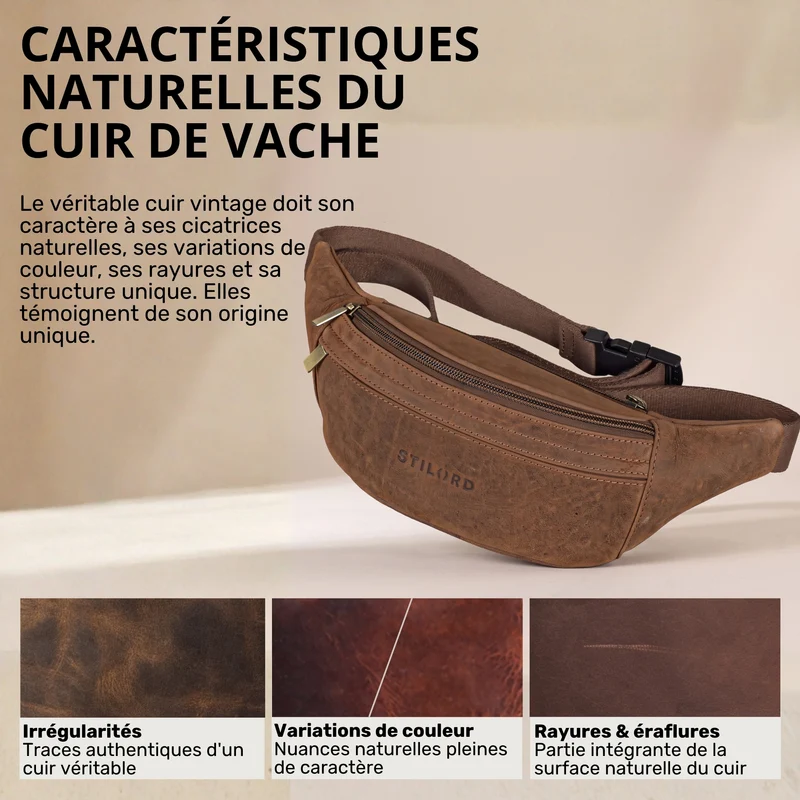 "Esteban" Gürteltasche Leder Herren & Damen