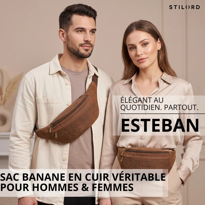"Esteban" Gürteltasche Leder Herren & Damen