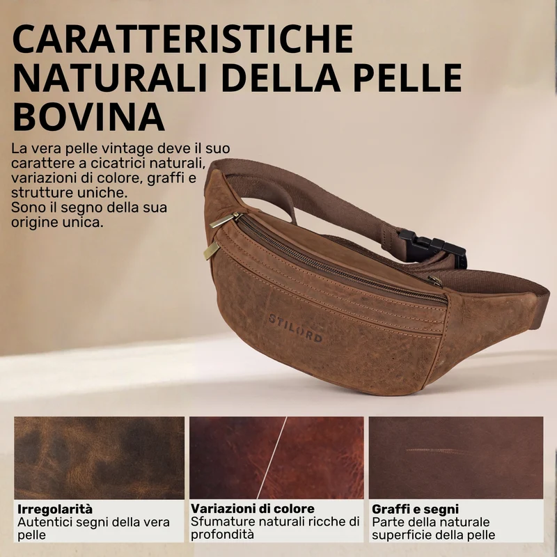 "Esteban" Gürteltasche Leder Herren & Damen