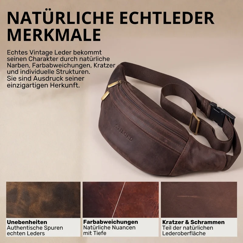 "Esteban" Gürteltasche Leder Herren & Damen