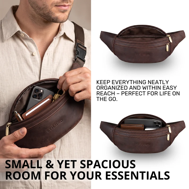 "Esteban" Gürteltasche Leder Herren & Damen
