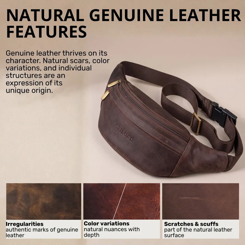 "Esteban" Gürteltasche Leder Herren & Damen