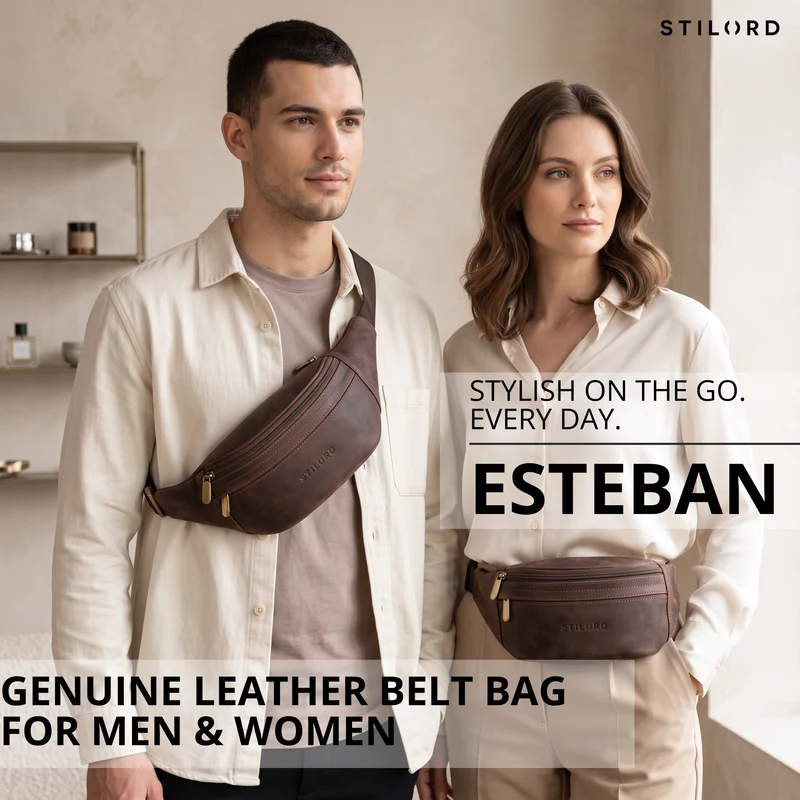 "Esteban" Gürteltasche Leder Herren & Damen