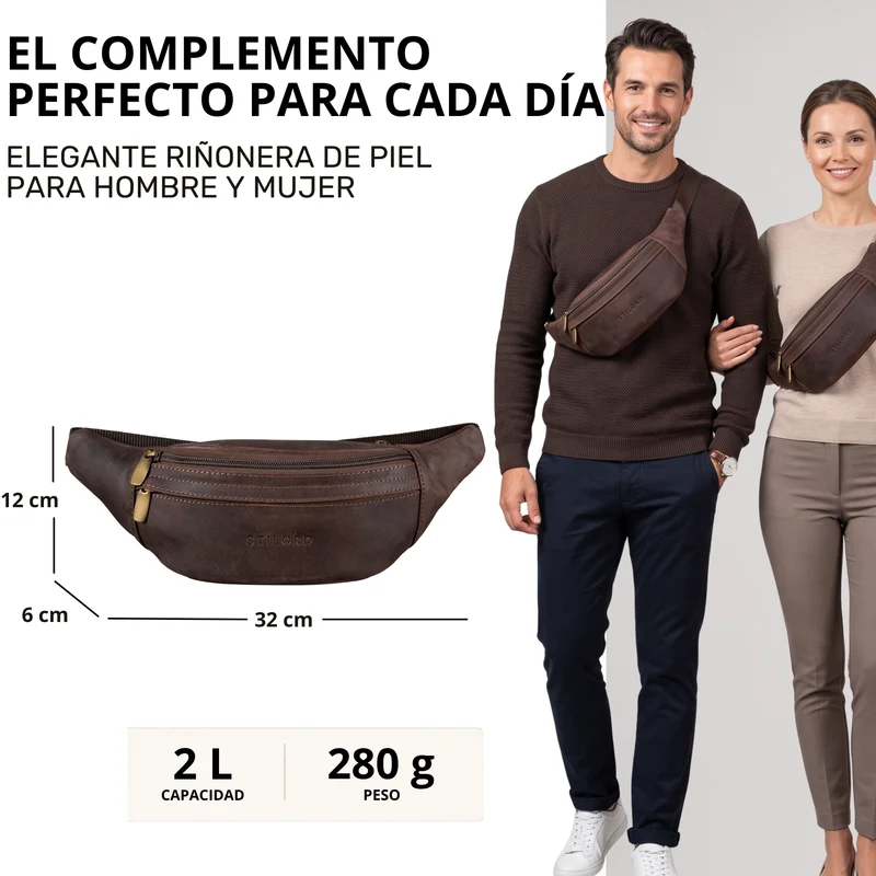 "Esteban" Gürteltasche Leder Herren & Damen