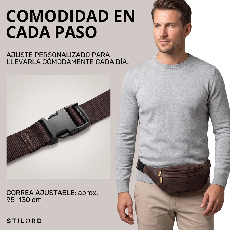 "Esteban" Gürteltasche Leder Herren & Damen