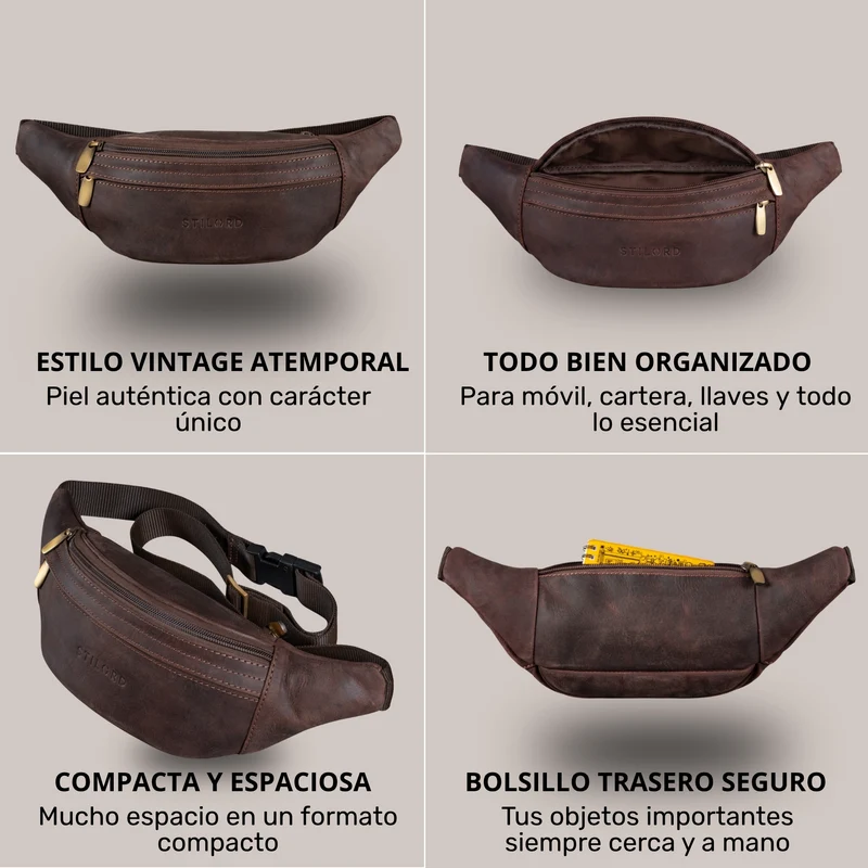"Esteban" Gürteltasche Leder Herren & Damen
