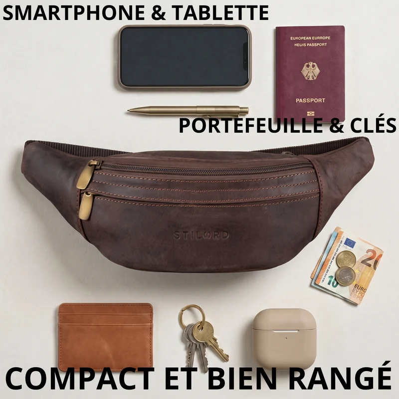 "Esteban" Gürteltasche Leder Herren & Damen