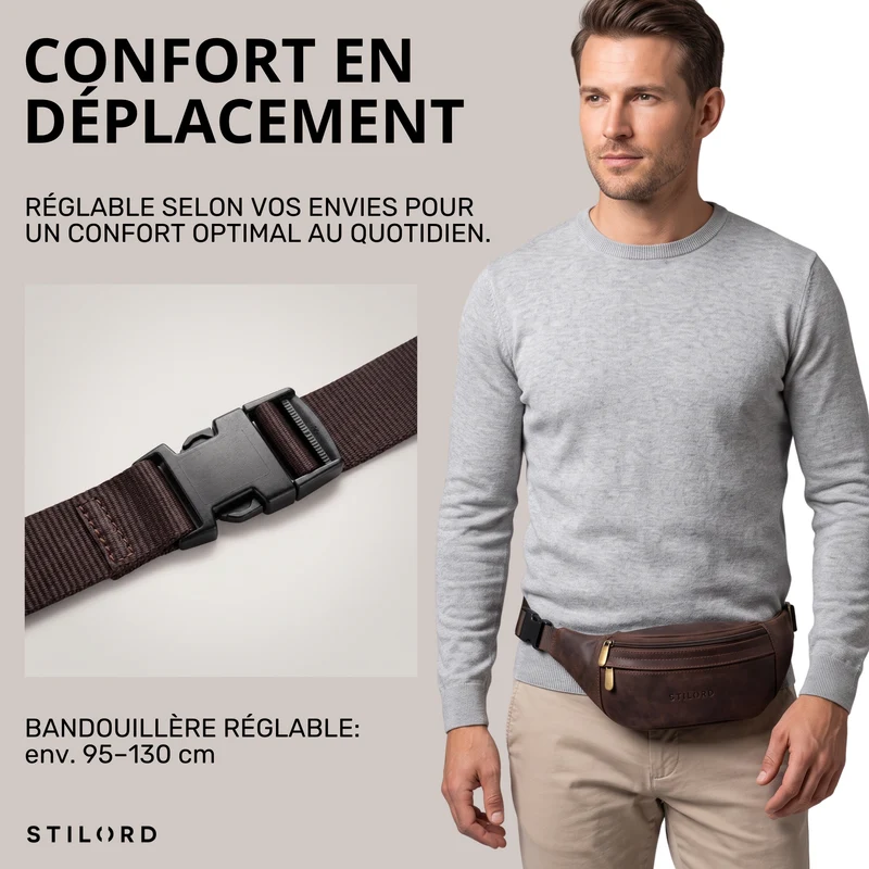 "Esteban" Gürteltasche Leder Herren & Damen