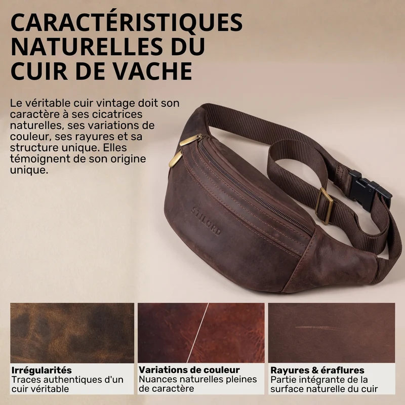 "Esteban" Gürteltasche Leder Herren & Damen