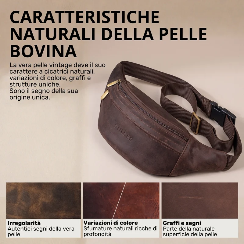 "Esteban" Gürteltasche Leder Herren & Damen